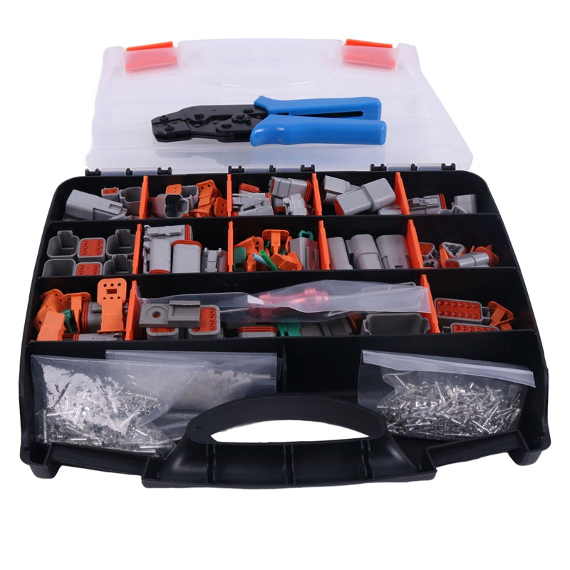 800 Piece Deutsch DT Connector Kit With SN-48B Crimp Plier Tool