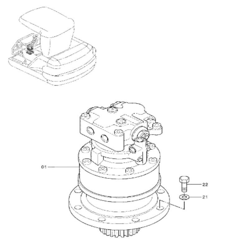 Swing Motor 4350432 Fits For Hitachi EX40-2 EX45-2