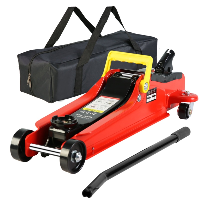 2 Ton Low Profile Heavy Duty Steel Racing Floor Jack with Single Piston Quick Lift Pump Lifting Range 3.3″-15.2″