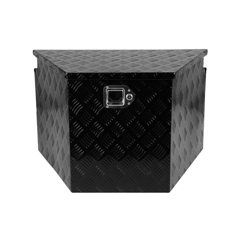 28.5 Inch Truck Box Heavy Duty Aluminum Alloy Diamond Plate Tongue Box Tool with Lock and Keys 28.5″x17.7″x18.5″