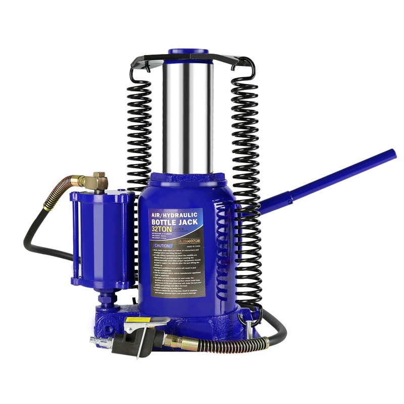 32 Ton Air Hydraulic Bottle Jack Manual Heavy Duty–Blue