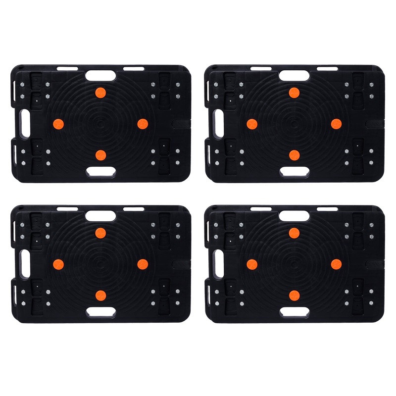 4Pcs Heavy Duty Interlocking Moving Dolly with 4 Wheels 23.6 x 15.7 Inch 330 Lbs Capacity Each Count