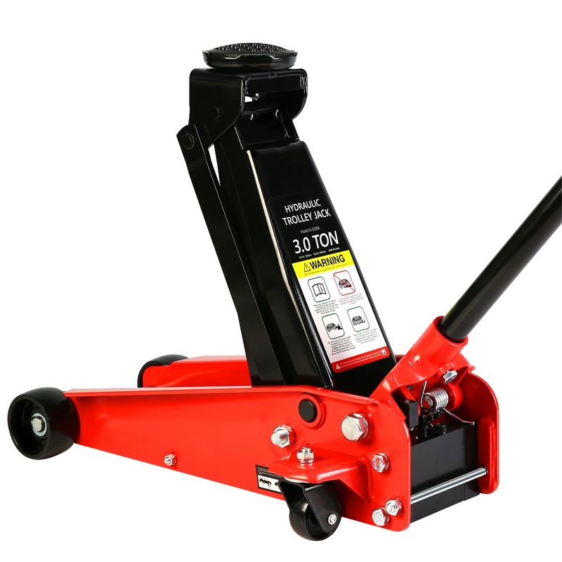 6,000 Lbs Hydraulic Trolley Low Profile and Steel Racing Floor Jack with Piston Quick Lift Pump Lifting Range 5.1″-20″