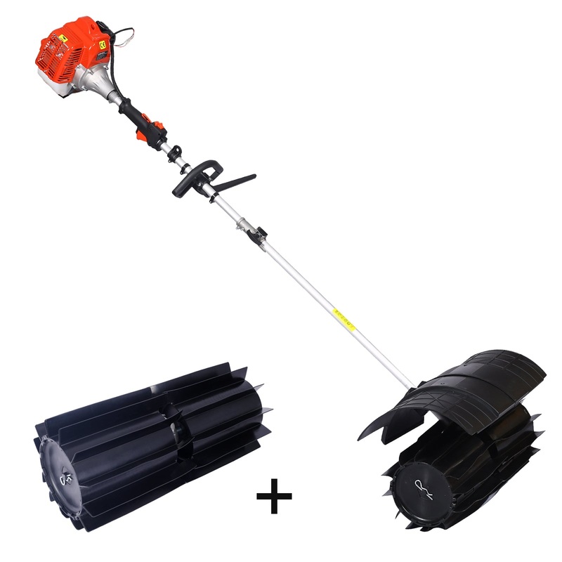 Snow Sweeper Gasoline Powered Paddle Pro 52CC 2 Stroke with 2 PCS Paddle 27.2×10.4″ EPA