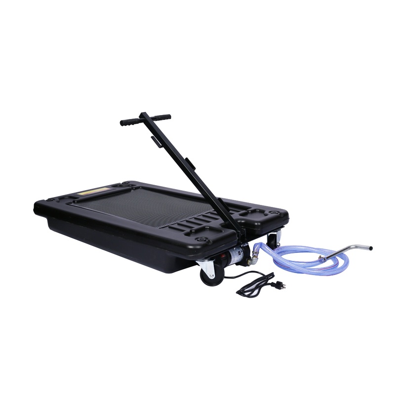 17 Gallon Low Profile Oil Drain Pan with Electric Pump