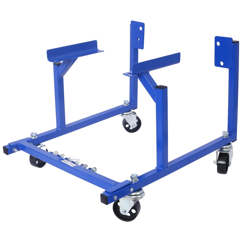Engine Cradle with Wheels 1000 LBS Capacity Powder Coat 3 In Heavy Duty Steel Hardware Included–Blue