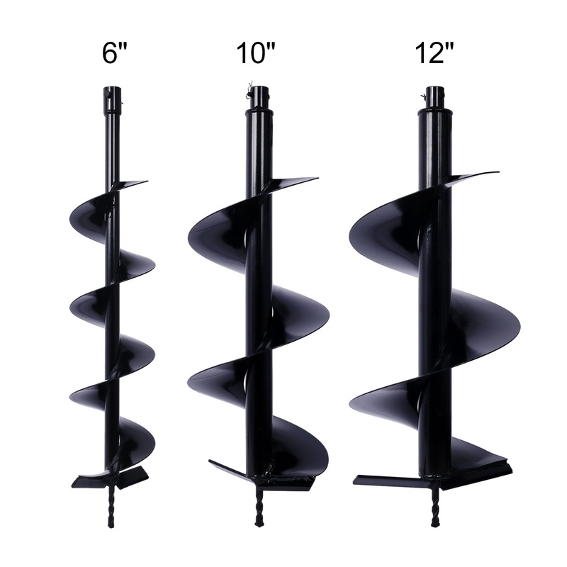 6IN+10IN+12IN Auger Drill Bit 3/4″ Shaft Digger Replacement Bits Earth