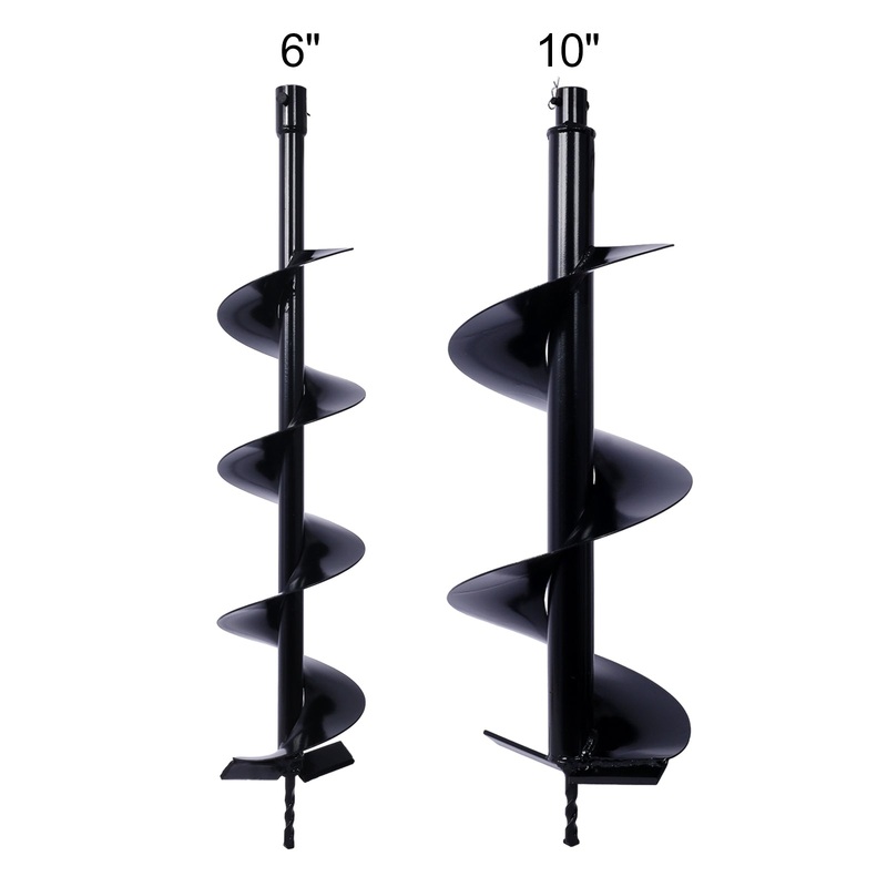 6IN+10IN Auger Drill Bit 3/4″ Shaft Auger Digger Replacement Bits Earth