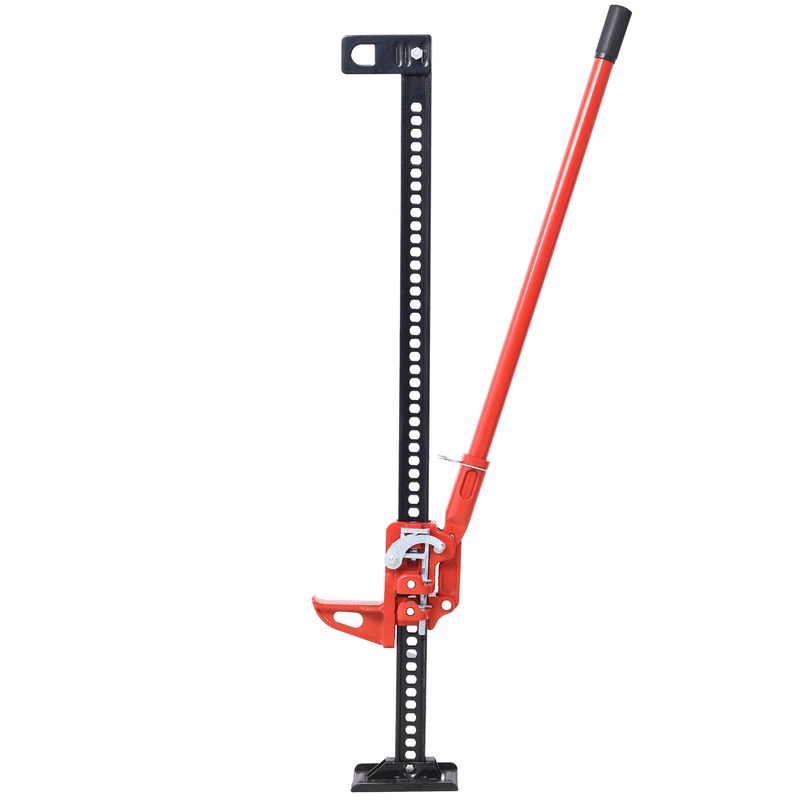 High Lift Farm Jack 48″ 7000 lbs Capacity Ratcheting Off Road Heavy-Duty–Red