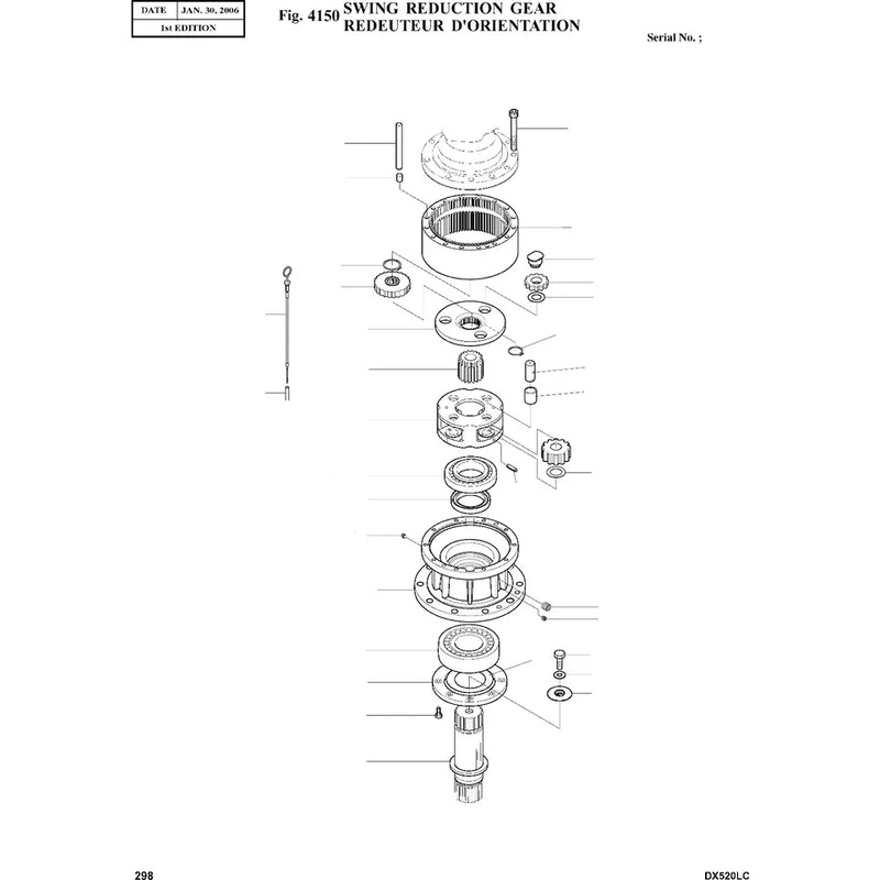 Swing Reduction K1000350 Fits For Komatsu DX480 DX520 DX520LC DX500LC-5 DX470LC-5