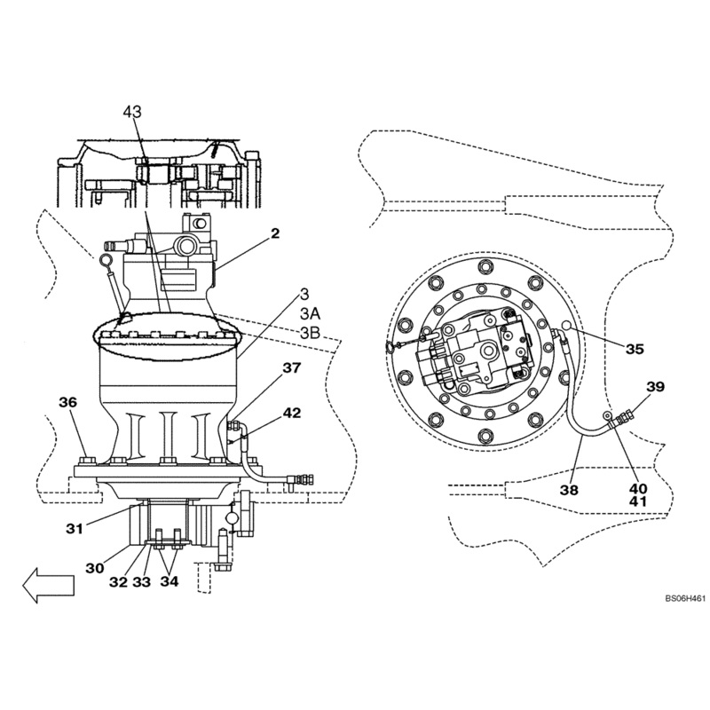 Swing Reduction KBC0127 KBC0110 KBC0157 Fits For Case CX240LR CX240