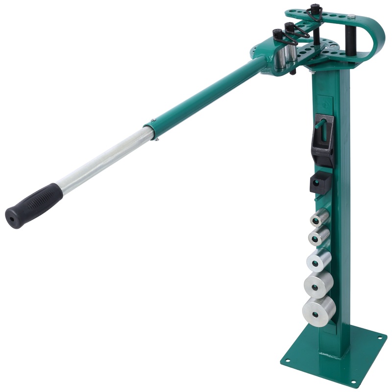 Compact Bender 7 Dies Versatile Metal Tubing 44′ Mount Powdercoat Telescoping Handle Maximum 5/8″ Thick 1-15/16″ Width Green