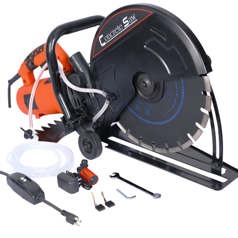 Electric 14″ Cut Off Saw Wet/Dry Concrete Guide Roller with Water Line Attachment