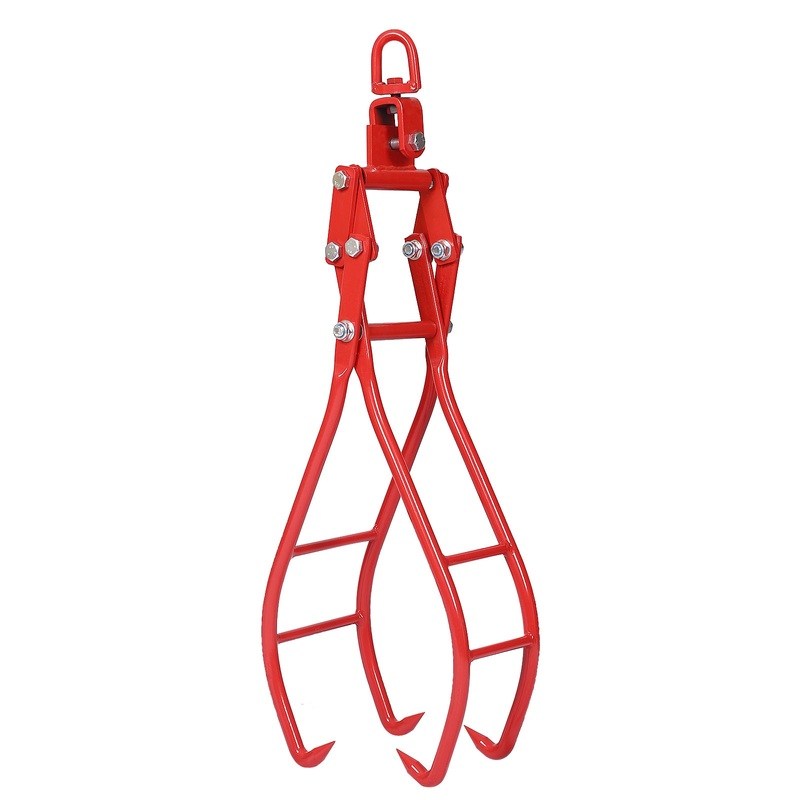 4 Claw Timber Log Lifting Logging Tongs Grabber Tong 36″ Red