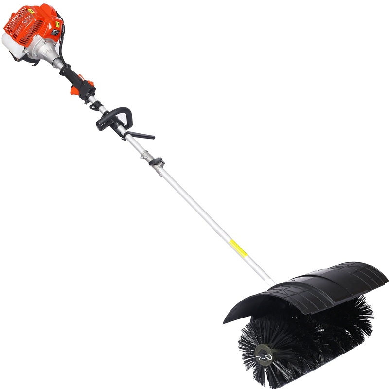 Snow Sweeper Gasoline Powered Broom Sweeper 52CC 2 Stroke Brush 21×10″ EPA