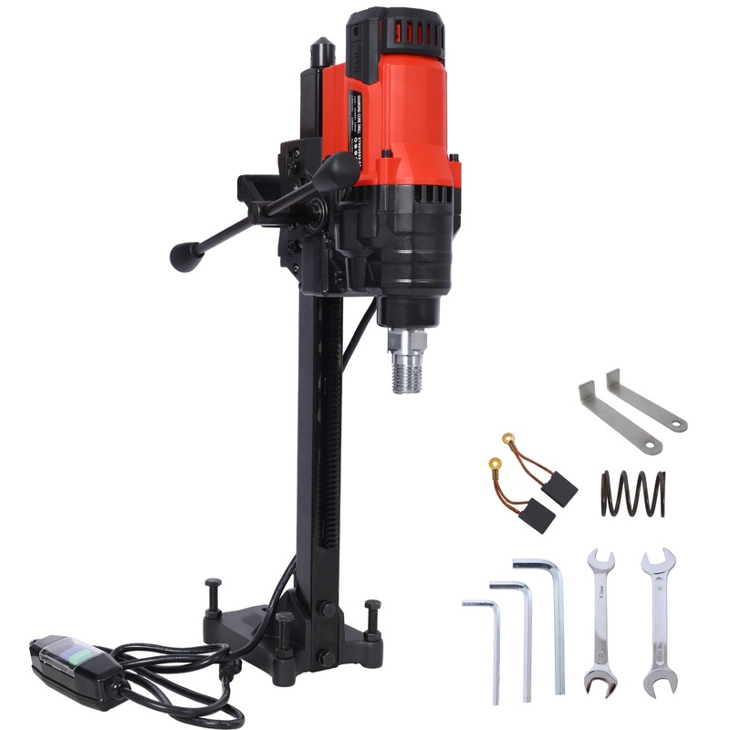 Diamond Core Drilling Machine 8in Wet&Dry Concrete Core Drill Rig with Stand 750RPM Speed 3000W