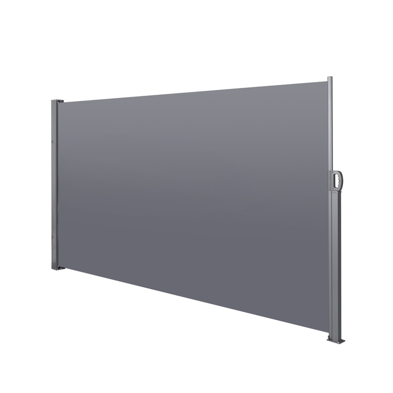 Retractable Side Awning 138 x 71 in Waterproof and UV-Resistant–Grey