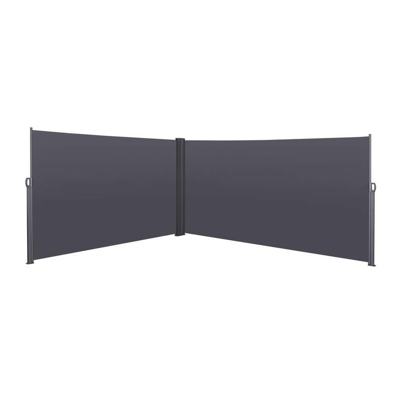 Retractable Side Awning 276 x 71 in Waterproof and UV-Resistant–Grey