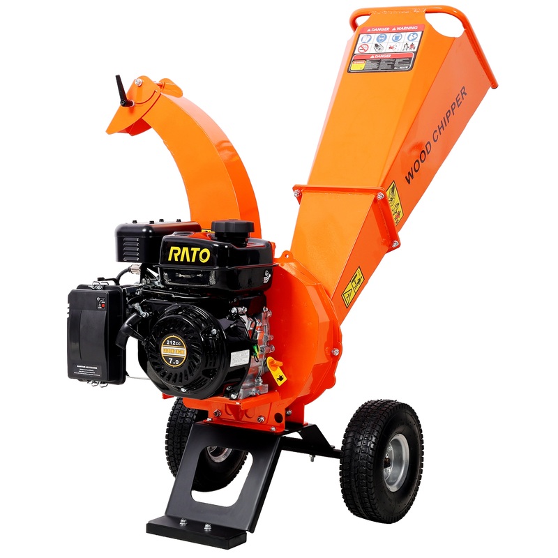 Wood Chipper Shredder Heavy Duty 7 HP 212cc Gas Powered 3 Inch Max Capacity EPA Certificated Engine