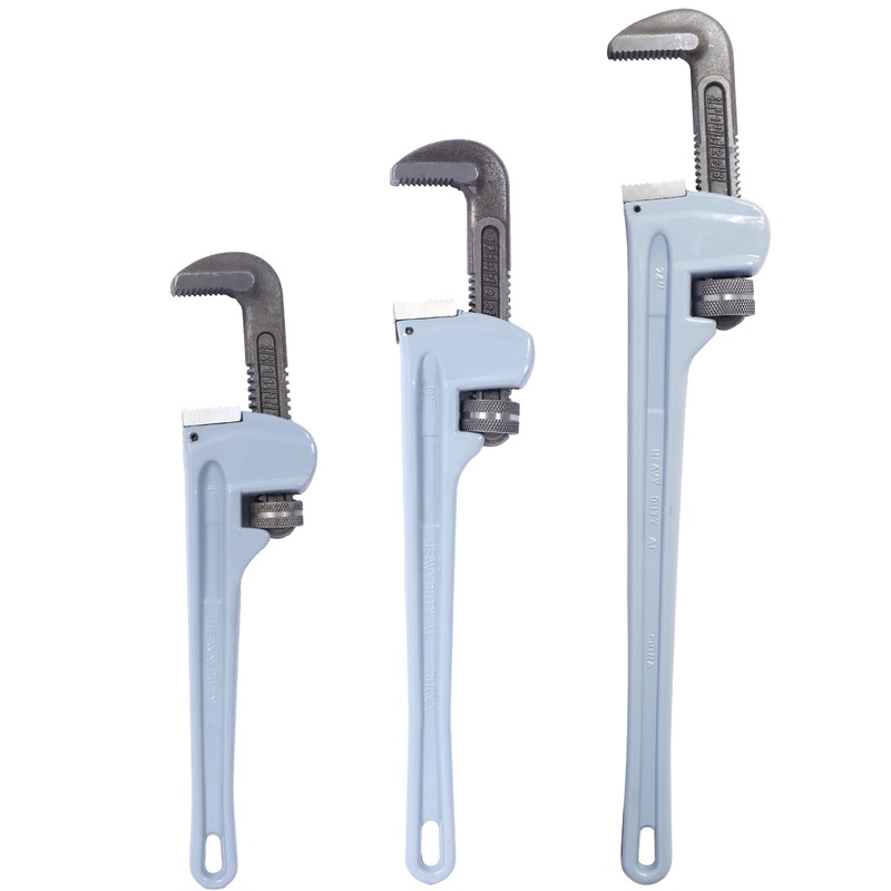 3PCS Aluminium Pipe Wrench Set Adjustable Jaw Plumbing 14″ 18″ 24″ inch