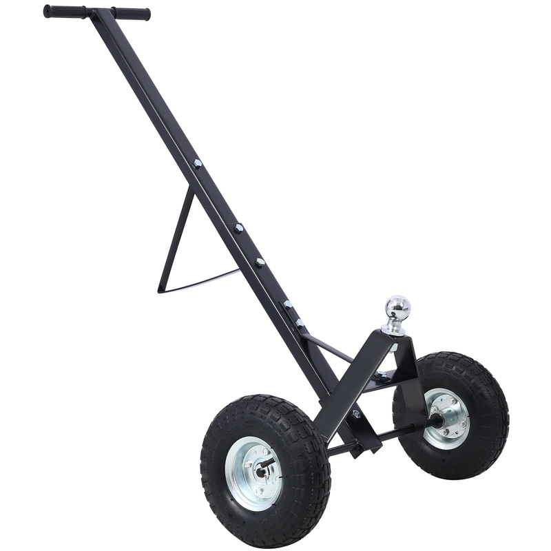 Trailer Dolly with Pneumatic Tires 600 Lb. Maximum Tongue Weight Capacity–Black