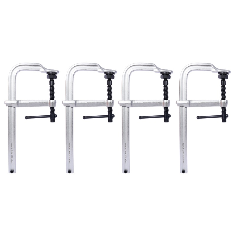4 Pcs Pack Heavy-Duty F-Clamp Removable Swivel Pad Deep Throat 5-1/2″ Bar 12″x5 1/2″