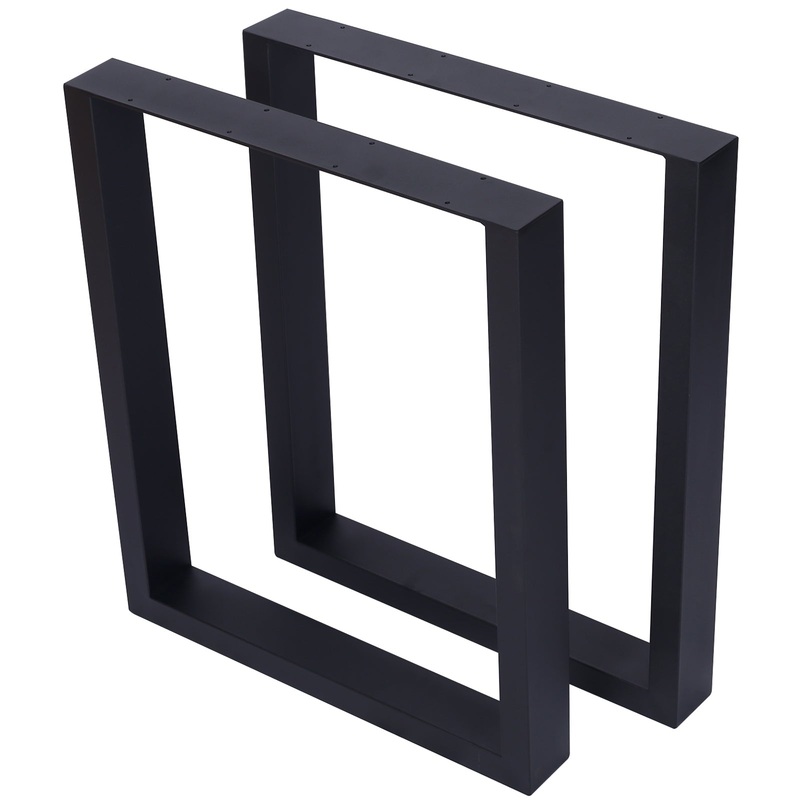 Set of 2 Square Table Legs 28X35′ Wide Metal Table Legs Heavy Duty Steel