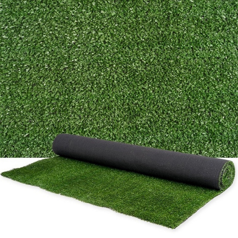 5ft x 10ft Premium Artificial Turf Mat with Drainage Holes Thick Fake Grass with Rubber Backing (Grass Height 0.6 inches/1.5cm)