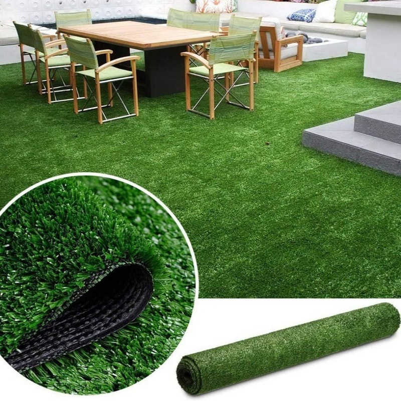 6ft x 10ft Premium Artificial Turf Mat with Drainage Holes Thick Fake Grass with Rubber Backing (Grass Height 0.6 inches/1.5cm)