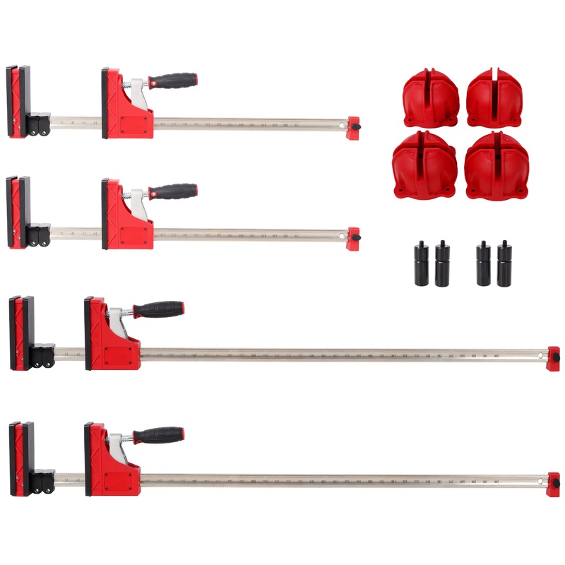 12PCS Parallel Clamp Kits 24′ Clamp(2pcs)+40′ Clamp(2pcs)+Bench Dogs(4pcs)+Framing Blocks(4pcs)