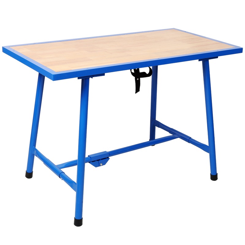 Foldable Work Bench Workshop Tool Bench 660Lbs Capacity–Blue