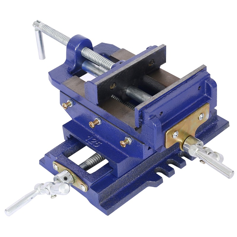 Cross Slide Vise Drill Press 5inch Metal Milling 2 way X-Y Benchtop Wood Working Clamp Machine