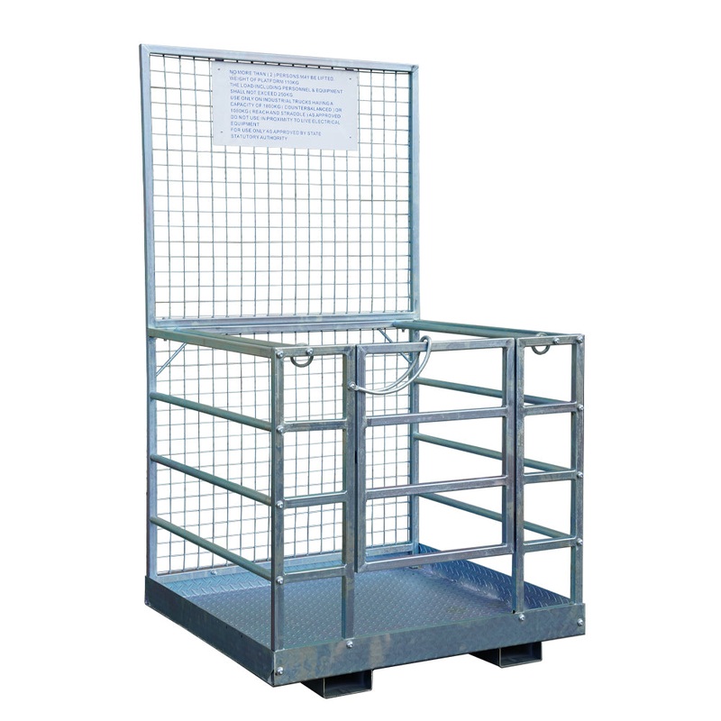48” x 45” Two Person Forklift Safety Lift Platform Cage Attachment