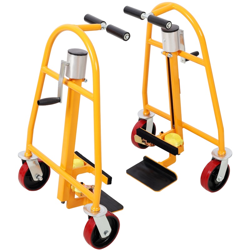 2 Pack Heavy Duty Furniture and Crate Mover Industrial Machinery Mover–Yellow