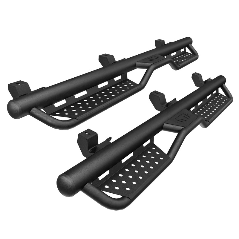 6 Inch Powder Coated Running Boards Side Steps Fits For 2018-2025 Jeep Wrangler JL 4 Door