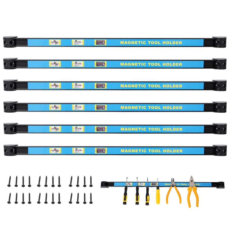 6Pack 24inch Heavy Duty Magnet Tool Bar Magnetic Tool Holder Strip