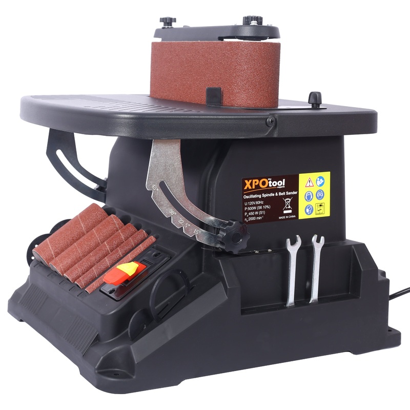Vertical Oscillating Spindle Sander & Belt Sander 2 IN 1 Combination Woodworking Machine