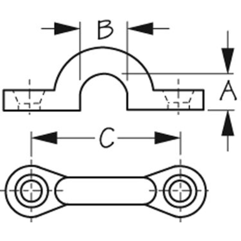 Sea-Dog Line 081276-1 0812761 Pad Eye Chrome/Bronze 3/8″, 1 pr.