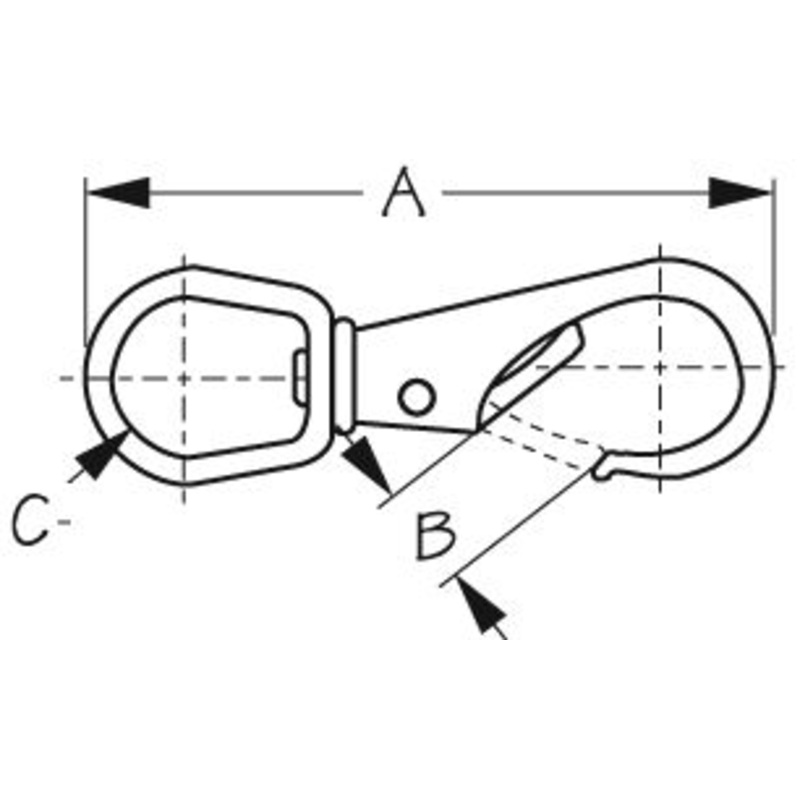 Sea-Dog Line 139133-1 Snap #3 Brass Swivel Eye, Carded