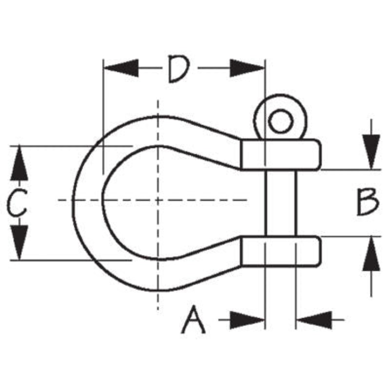Sea-Dog Line 147058 Seadog 5/16″ Stainless Steel Bow Shackle, Bulk