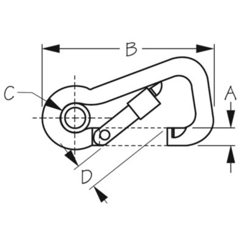 Sea-Dog Line 150088 SeaDog Locking Asymmetrical Snap & Eye Insert, 316 Stainless Steel, 3-1/8″
