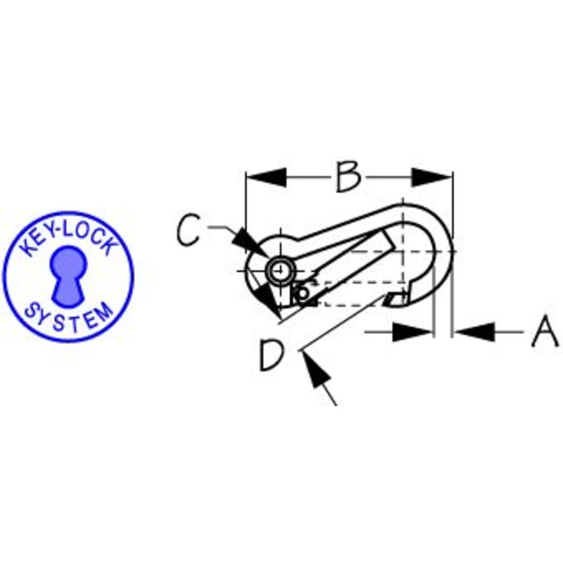 Sea-Dog Line 151085 Snap Hook With Eye Insert, 3-1/8″, Bulk