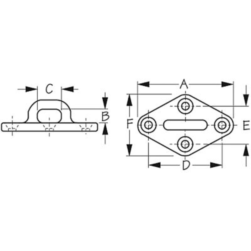 Sea-Dog Line 88623 SeaDog 088623 Diamond Eye Plate | Cast 316 Stainless Steel 1/4″ Fastener