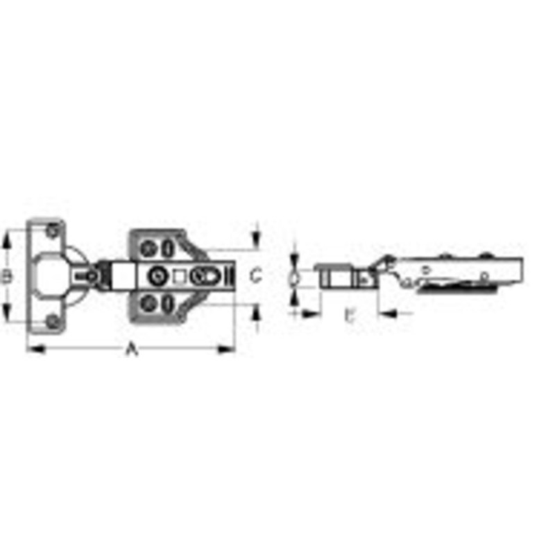 Sea-Dog Line 201964-1 2019641 Soft Close Concealed Stainless Steel Cabinet Hinge