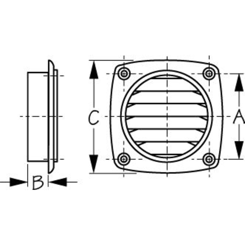 Sea-Dog Line 337310 Thru Vent, White