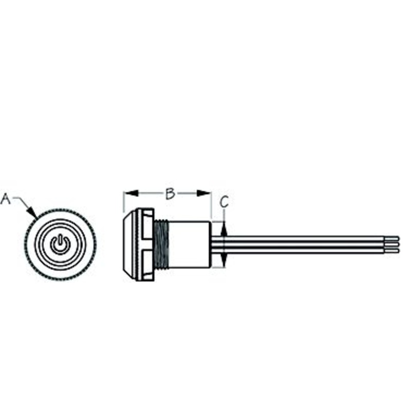 Sea-Dog Line 403065-1 4030651 LED Push Button On/Off Switch
