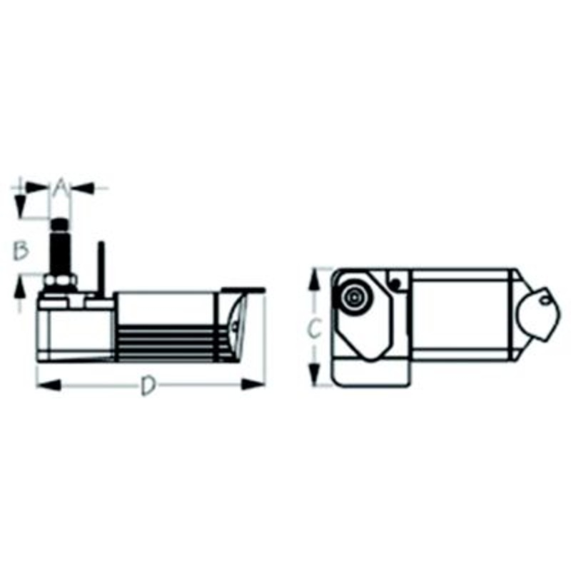 Sea-Dog Line 412228B3 SeaDog Powder Coated Aluminum & Stainless Waterproof Heavy Duty 12V Wiper Motor | Black Finish