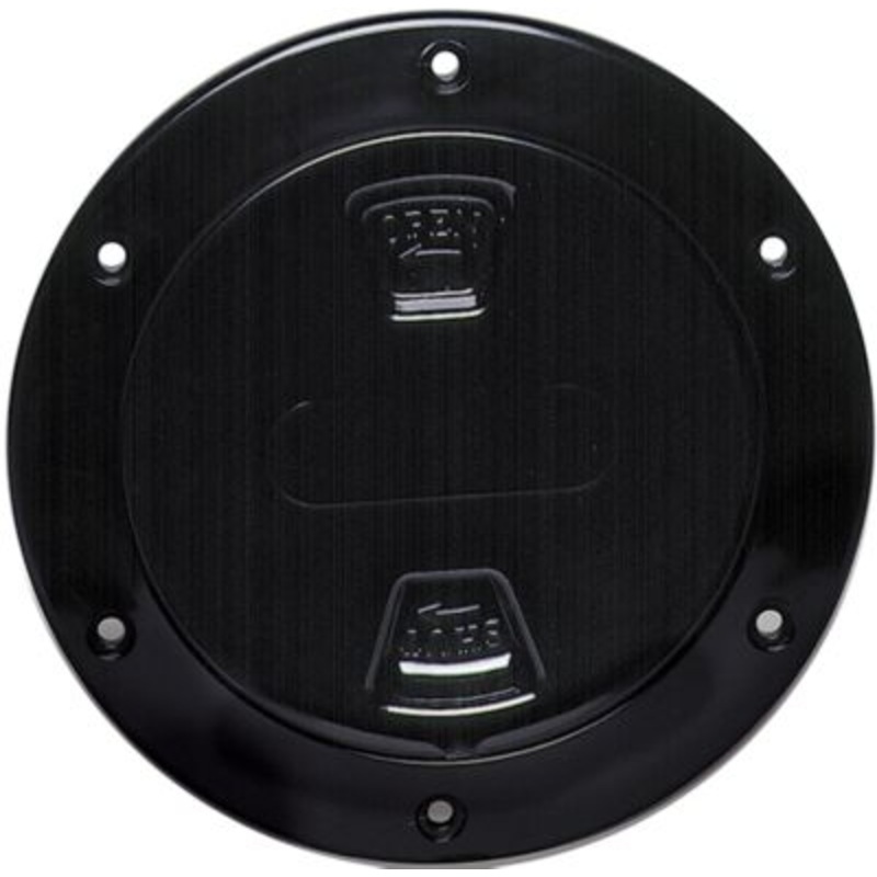 Beckson DP42B Screw Out Deck Plate With Standard Trim Ring, Dimple Center