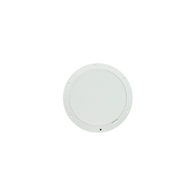 Beckson DP85-W Pry-Out Deck Plate With Standard Trim Ring, Diamond Center