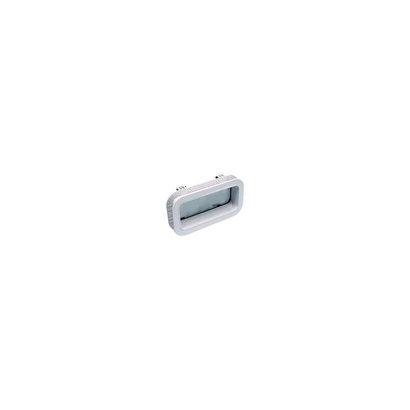 Beckson PO714WC10 PO714-WC-10 Self-Drain Opening Port, White w/Clear Lens